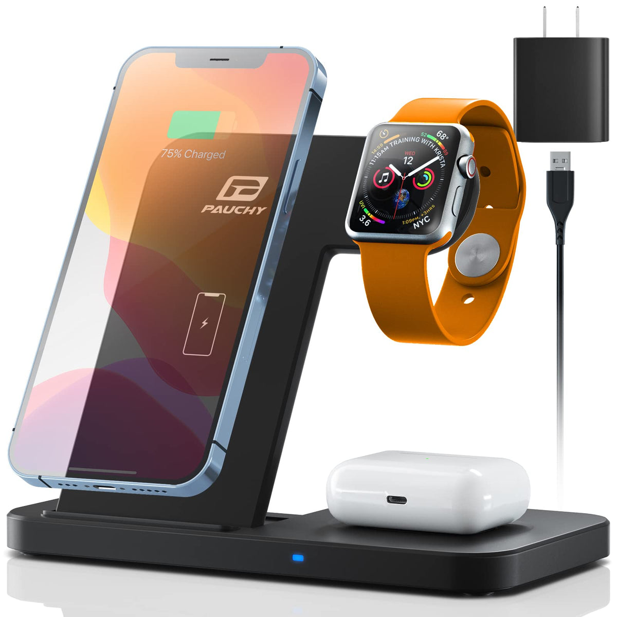 Foldable 3 in 1 Wireless Charging Stand for iPhone iWatch AirPods