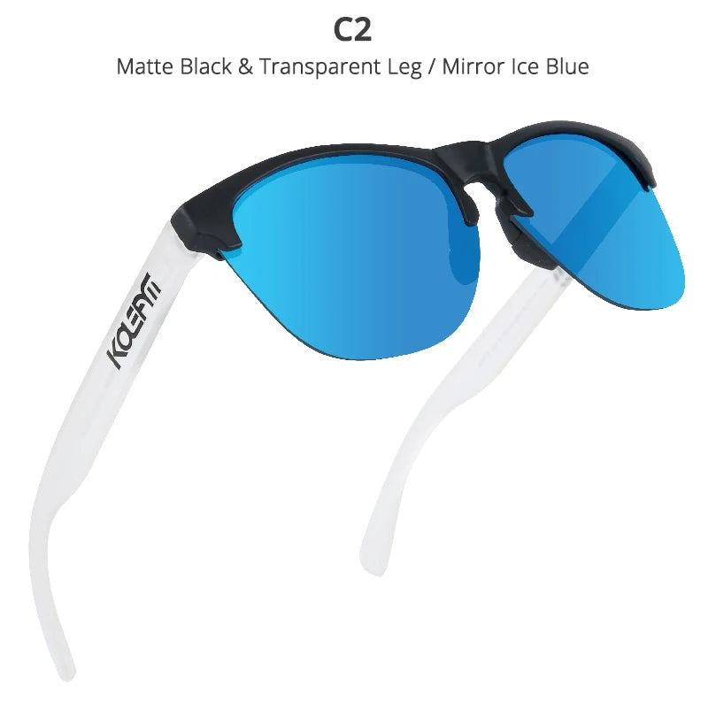 KDEAM Lifestyle Men's Sunglasses Polarized Driving Sun Glasses for Women TR90 Semi-rimless Frame Ultra Light Shades