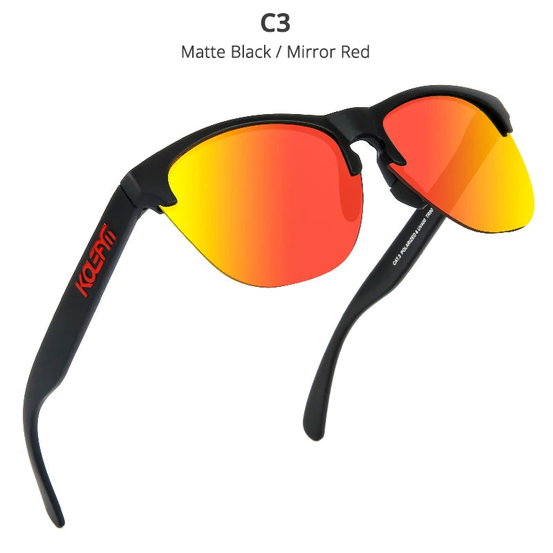 KDEAM Lifestyle Men's Sunglasses Polarized Driving Sun Glasses for Women TR90 Semi-rimless Frame Ultra Light Shades