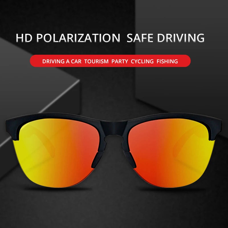 KDEAM Lifestyle Men's Sunglasses Polarized Driving Sun Glasses for Women TR90 Semi-rimless Frame Ultra Light Shades