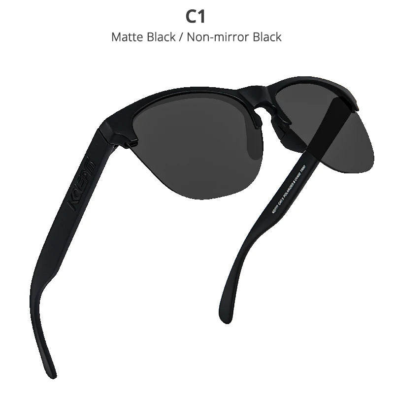 KDEAM Lifestyle Men's Sunglasses Polarized Driving Sun Glasses for Women TR90 Semi-rimless Frame Ultra Light Shades