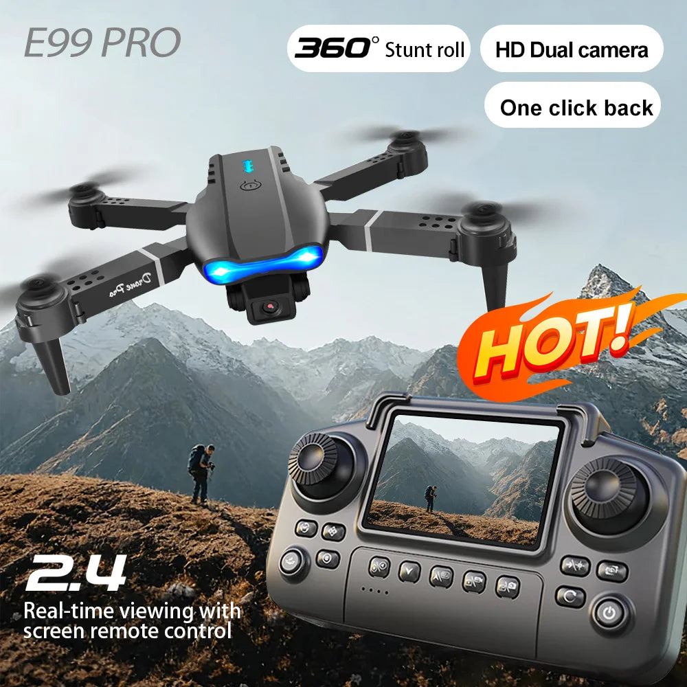 Aerial Drone Dual Lens Switch Gesture Photography Beauty Filter 110° Wide Angle Trajectory Flight APP Control Foldable FPV Drone