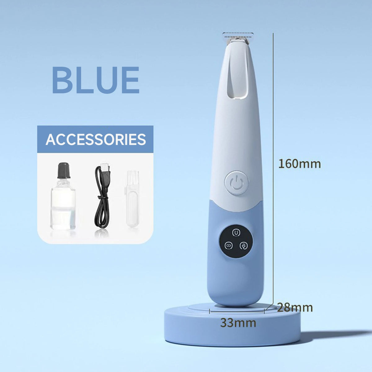 Pet Grooming Trimmer Kit - Low Noise Dog & Cat Trimmer, Cordless, Led & Waterproof