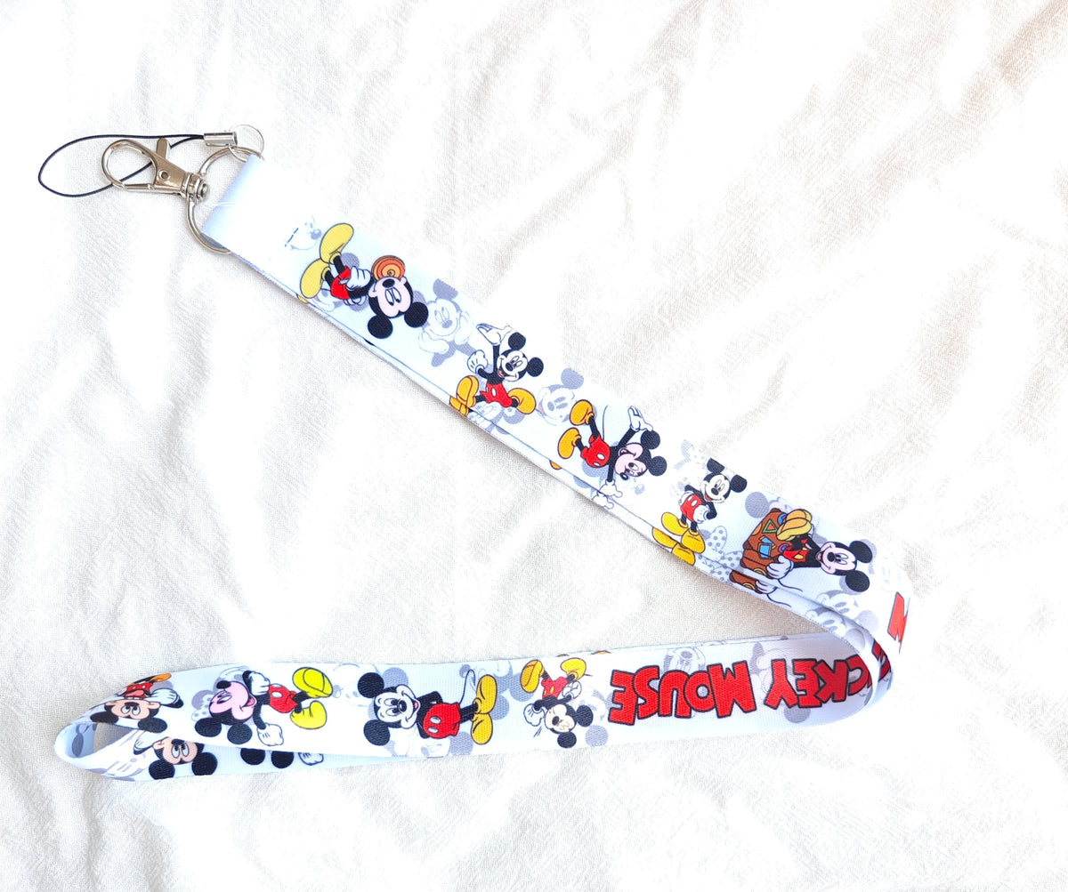 Wholesale Cartoon Anime Mouse Key Lanyard ID Badge Holders Animal Phone Neck Straps with Keyring Phone Accessories