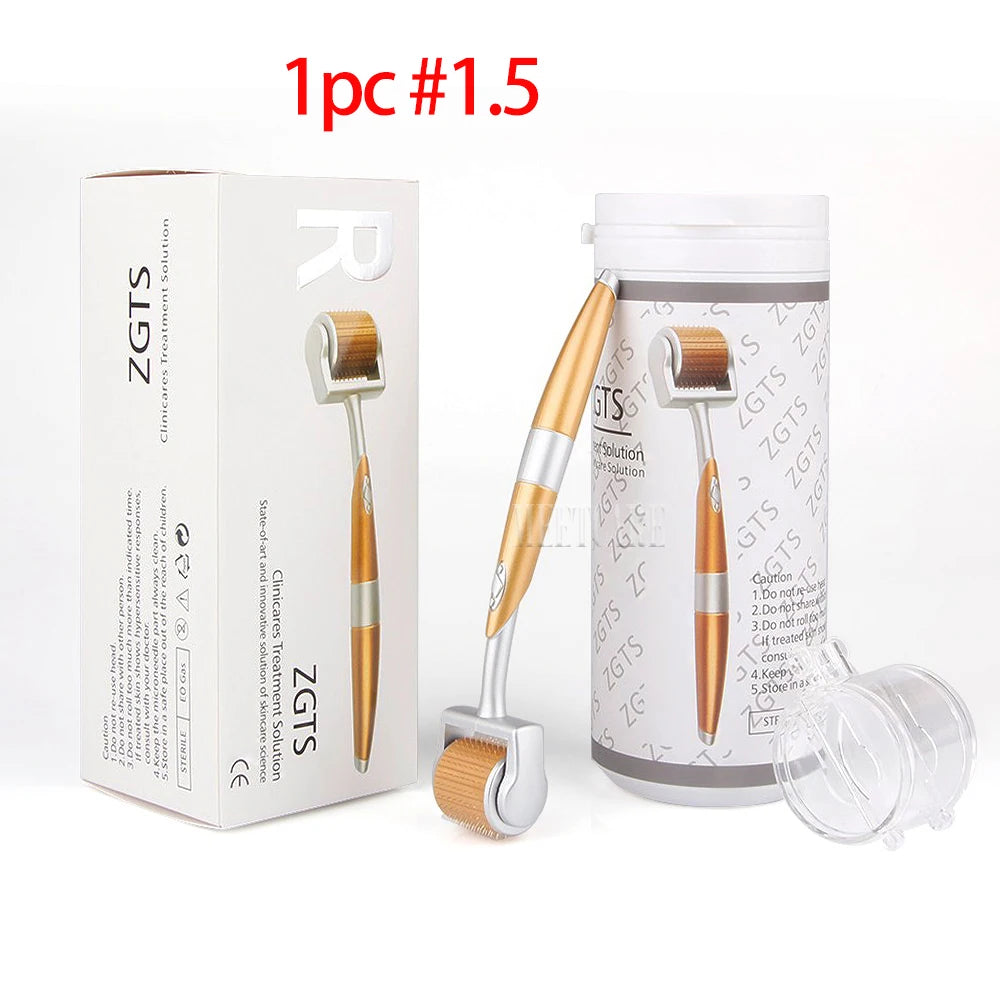 ZGTS Titanium 0.2mm Derma Roller 192 Needles Microneedle System Dermaroller for Face Care Skin Care Treatment Beauty Tool