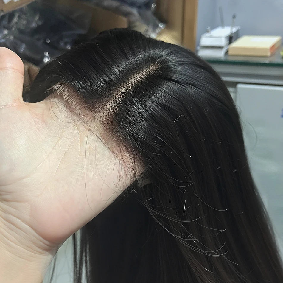 Rosa Beauty 13x4 And 13x6 ST Clear Invisible Lace Front Straight Human Hair Wig Pre Plucked Baby Edges Breathable Adjustable Cap Simple Glueless Install For Daily Picnic Shopping Party Business Trip Women Hair