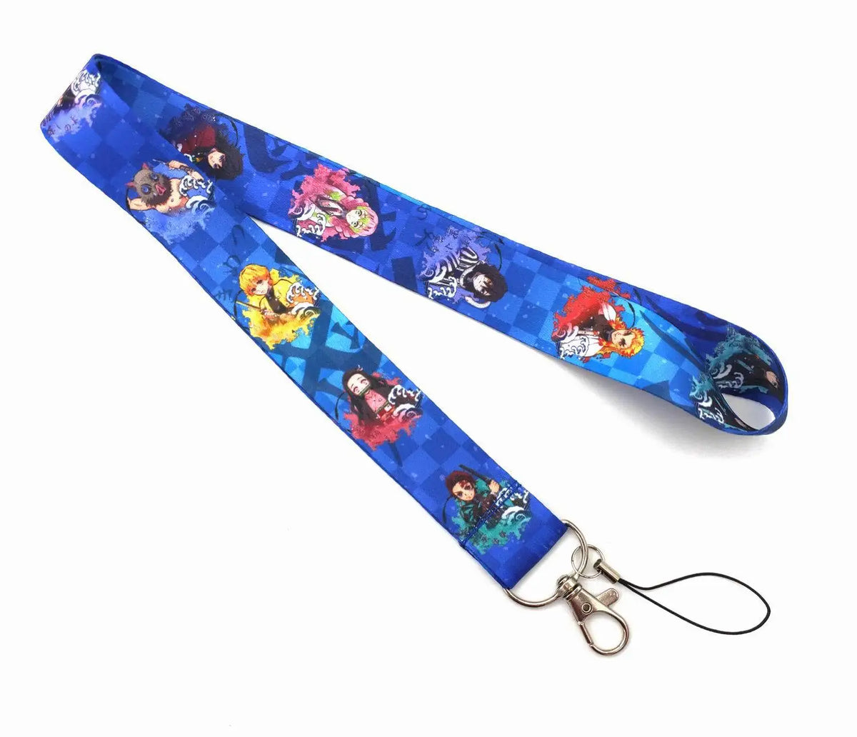 Wholesale Cartoon Demon Slayer Key Lanyard ID Badge Holders Animal Phone Neck Straps with Keyring Phone Accessories H1