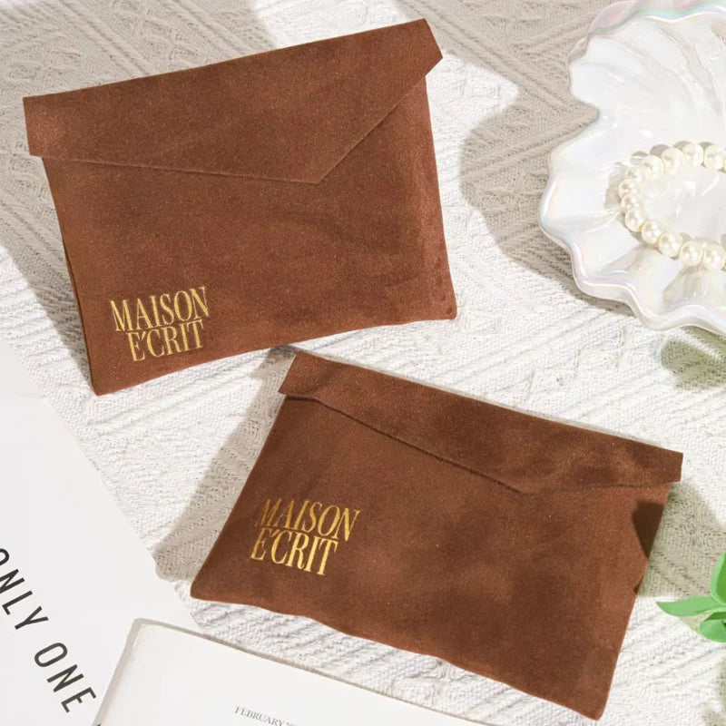 Velvet envelope Gift Bags Small Velvet Dust Bag Custom Jewelry Gift Pouch Handbag for Beauty Makeup