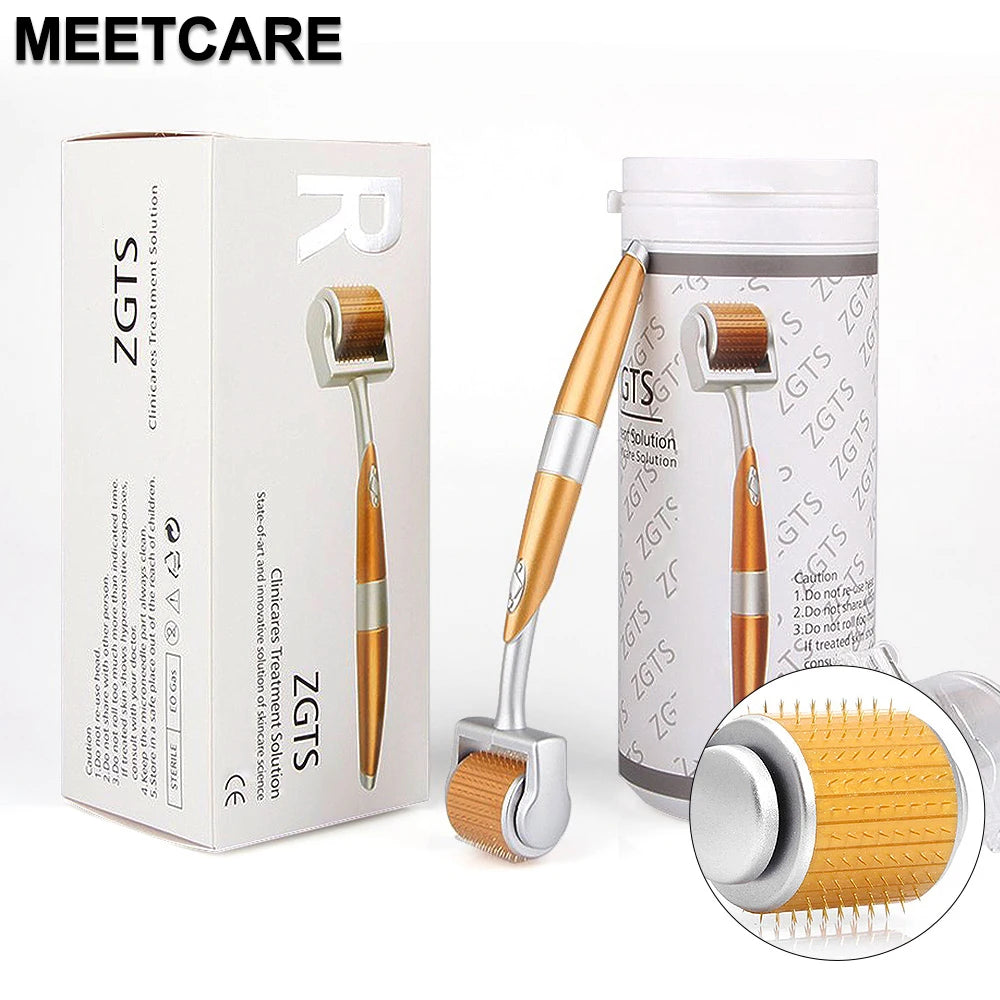 ZGTS Titanium 0.2mm Derma Roller 192 Needles Microneedle System Dermaroller for Face Care Skin Care Treatment Beauty Tool
