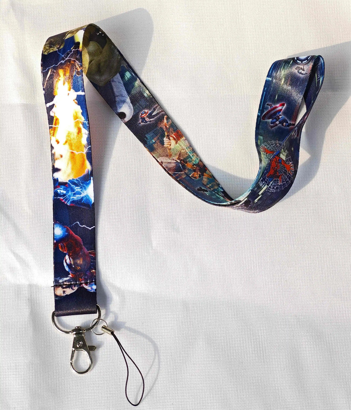 Wholesale Cartoon Hero Movie Characters Key Lanyard ID Badge Holders Animal Phone Neck Straps with Keyring Phone Accessories
