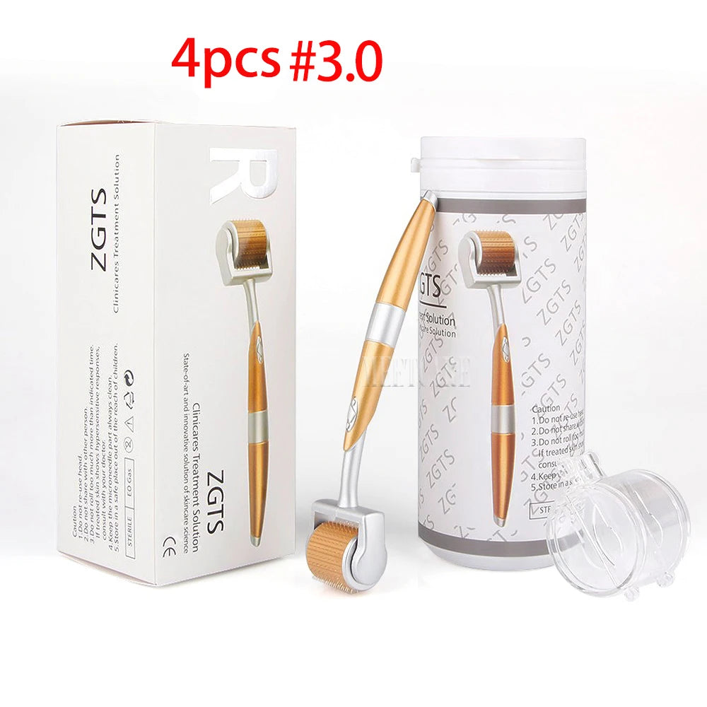 ZGTS Titanium 0.2mm Derma Roller 192 Needles Microneedle System Dermaroller for Face Care Skin Care Treatment Beauty Tool
