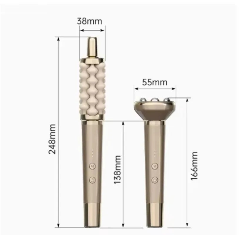 Electric Face Lift Massage Stick, Face and Neck Dual-Purpose Firming Beauty Instrument, Home soothing Massage Lifting Instrument