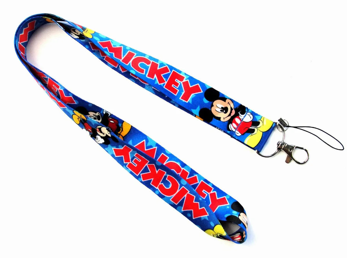 Wholesale Cartoon Anime Mouse Key Lanyard ID Badge Holders Animal Phone Neck Straps with Keyring Phone Accessories