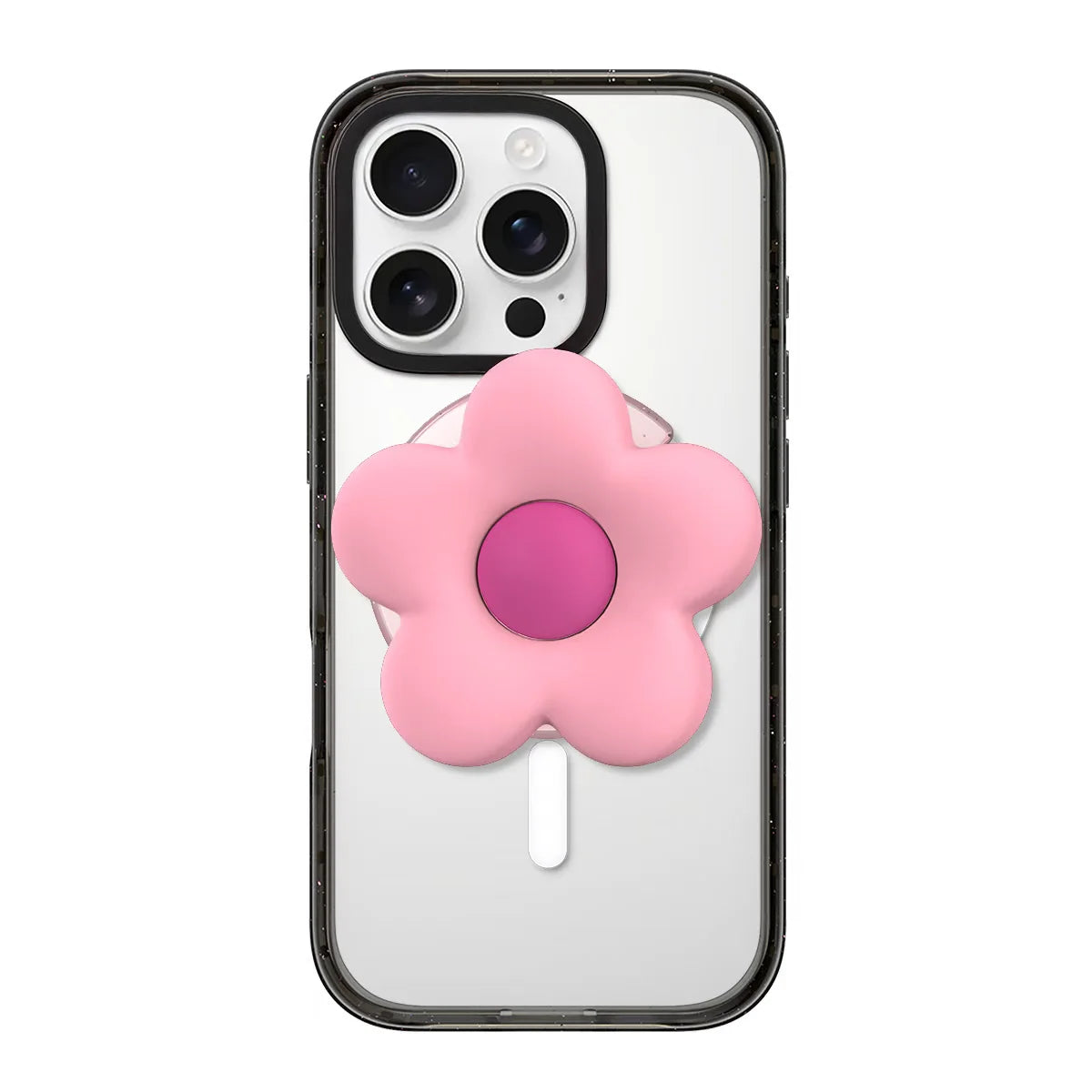Pink Flower Pendant C Shape Magnetic Phone Stand for IPhone Holder Mount Support for Galaxy Mobile Phone Accessories