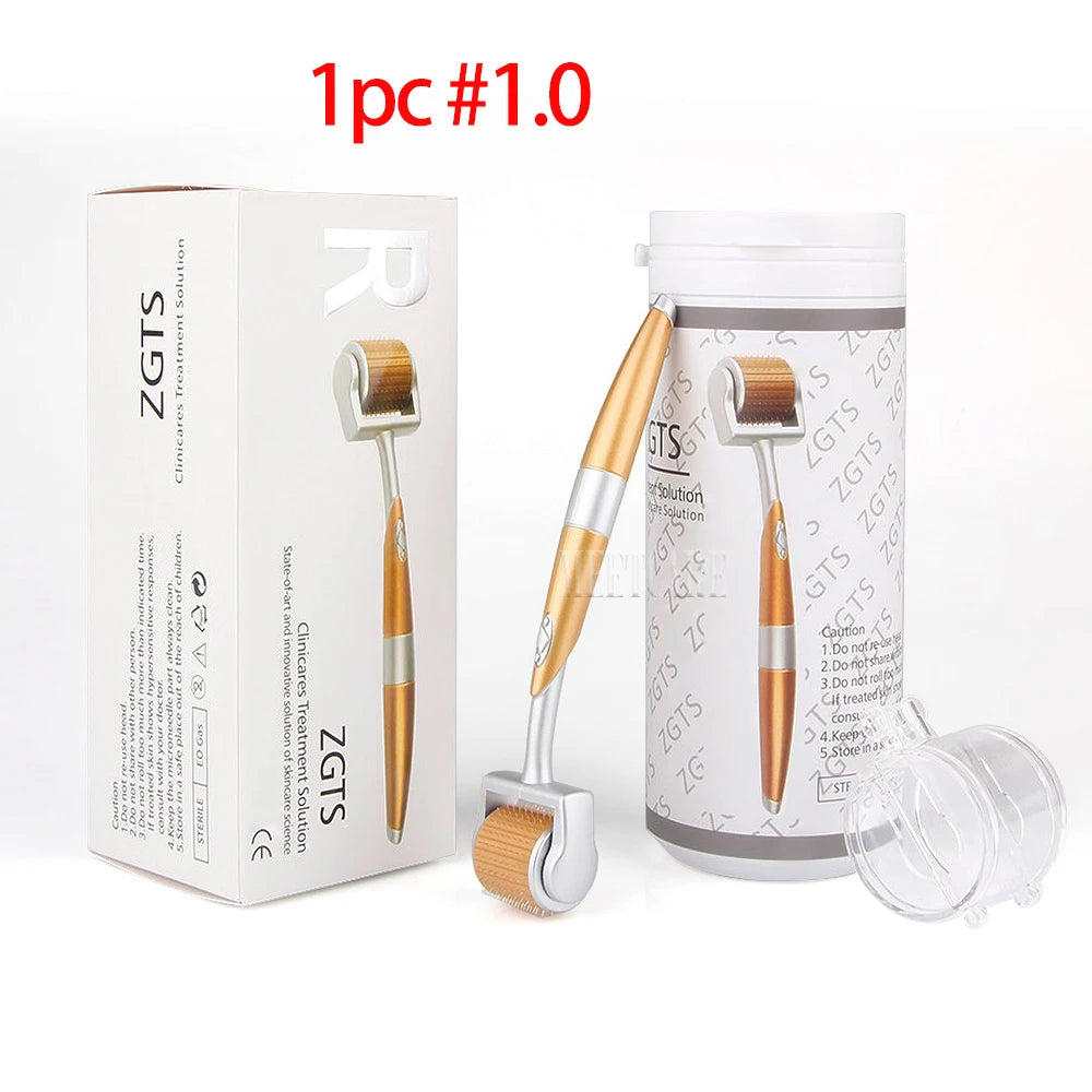 ZGTS Titanium 0.2mm Derma Roller 192 Needles Microneedle System Dermaroller for Face Care Skin Care Treatment Beauty Tool