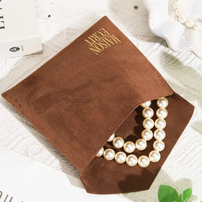Velvet envelope Gift Bags Small Velvet Dust Bag Custom Jewelry Gift Pouch Handbag for Beauty Makeup
