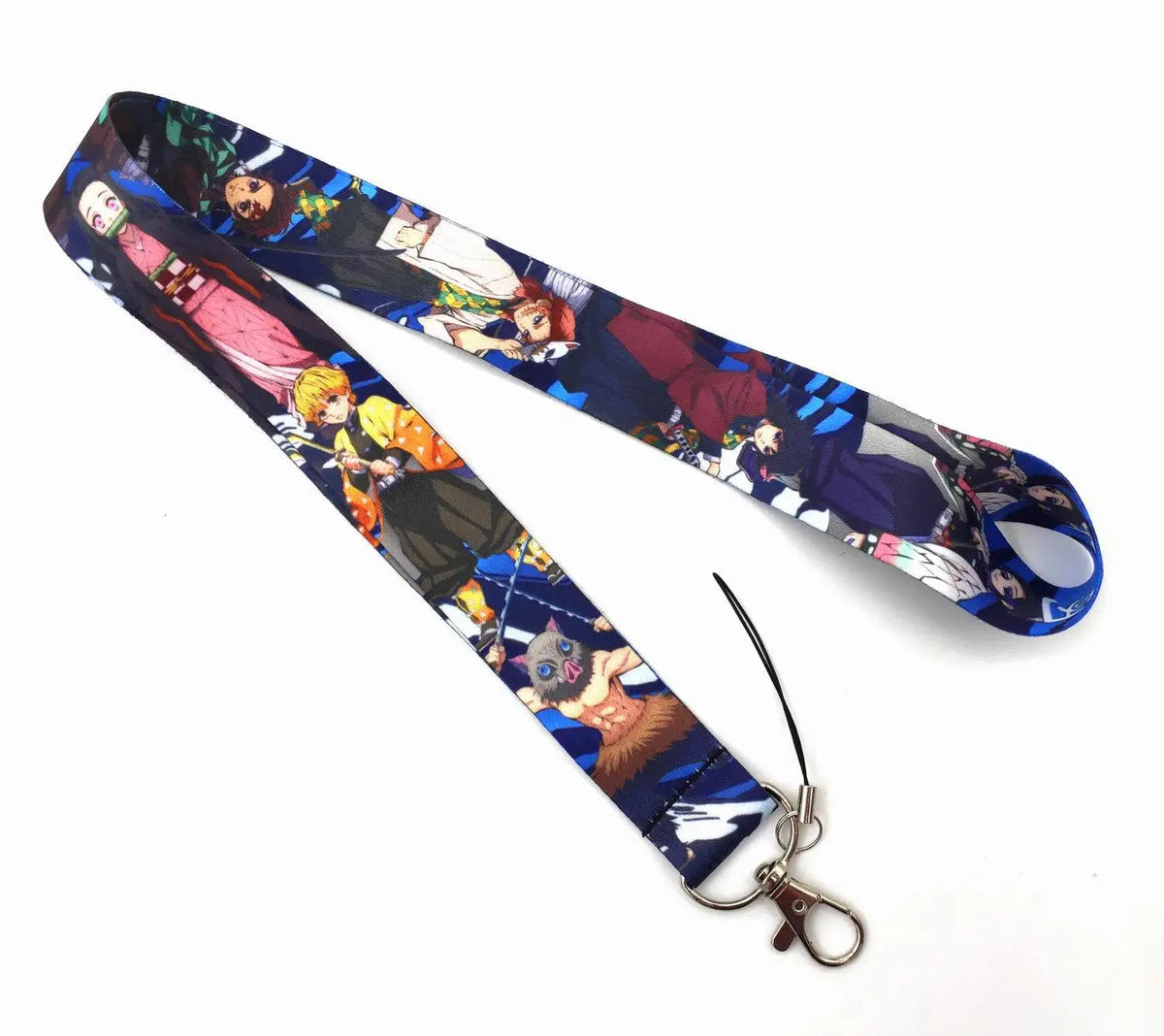 Wholesale Cartoon Demon Slayer Key Lanyard ID Badge Holders Animal Phone Neck Straps with Keyring Phone Accessories H1