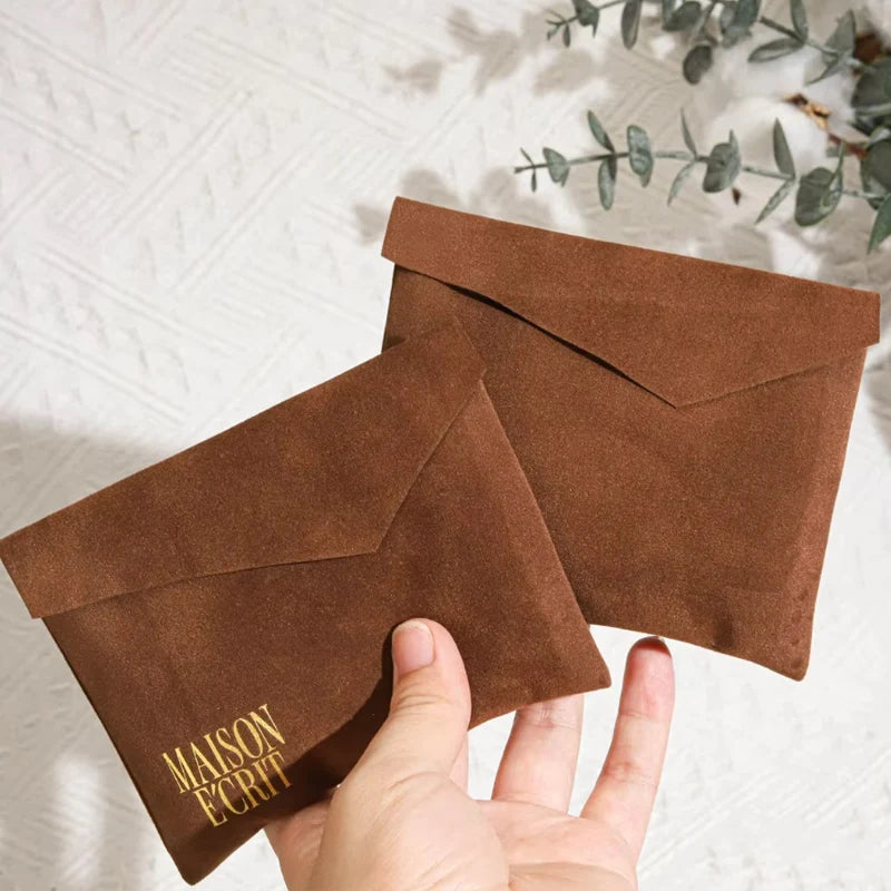 Velvet envelope Gift Bags Small Velvet Dust Bag Custom Jewelry Gift Pouch Handbag for Beauty Makeup