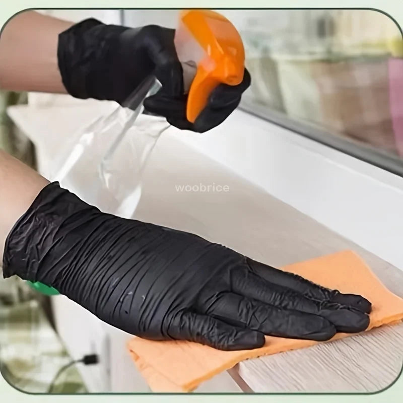 Gloves Disposible Latex Free Black Nitrile PVC Gloves Housework Cleaning Car Industry Gardening Pet Care Cooking Tools
