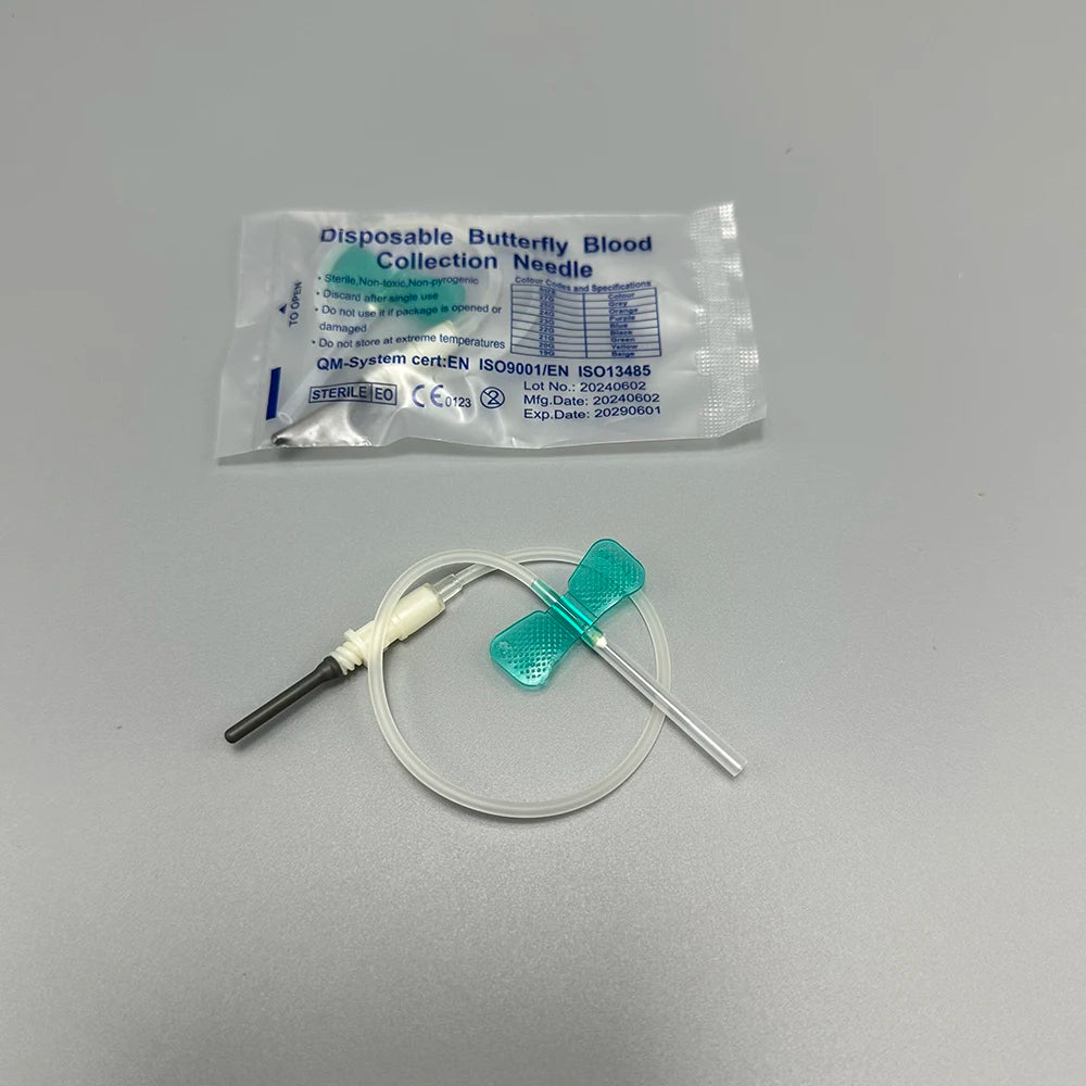 100pcs/lot Disposable Butterfly Blood Collection Needle Double Wing Type Blood Collection Needle Pet Care Room Cat Dogs Animal