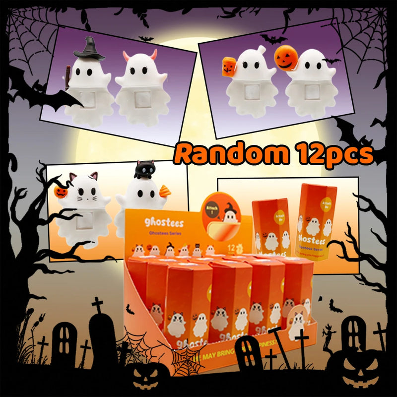 Halloween Little Angel Doll Ghostees Series Blind Box Doll Phone Accessories Stick-on Cute Handmade Pendant Dolls Halloween Gift