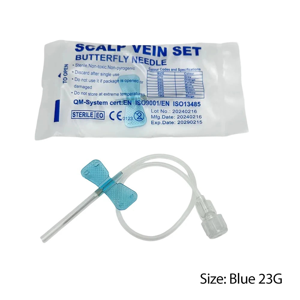 100pcs/lot Disposable Butterfly Blood Infusion Needle double wing type Blood Infusion Needle Pet Care Room Cat Dogs Animal