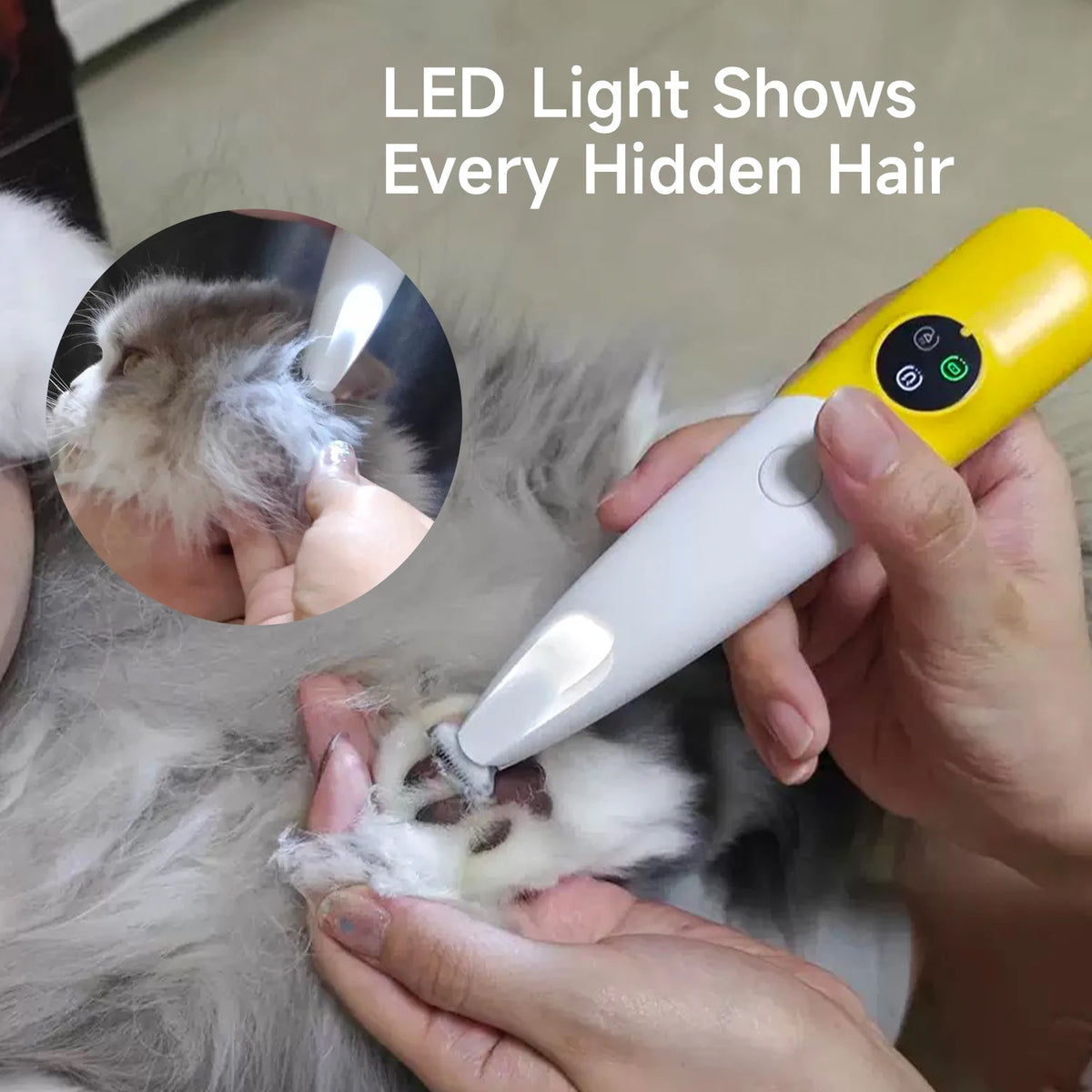 Pet Grooming Trimmer Kit - Low Noise Dog & Cat Trimmer, Cordless, Led & Waterproof