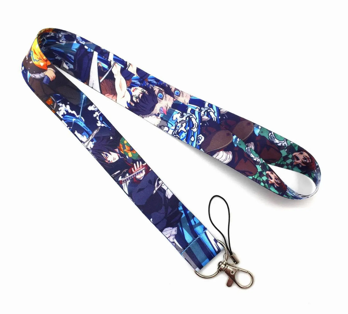 Wholesale Cartoon Demon Slayer Key Lanyard ID Badge Holders Animal Phone Neck Straps with Keyring Phone Accessories H1