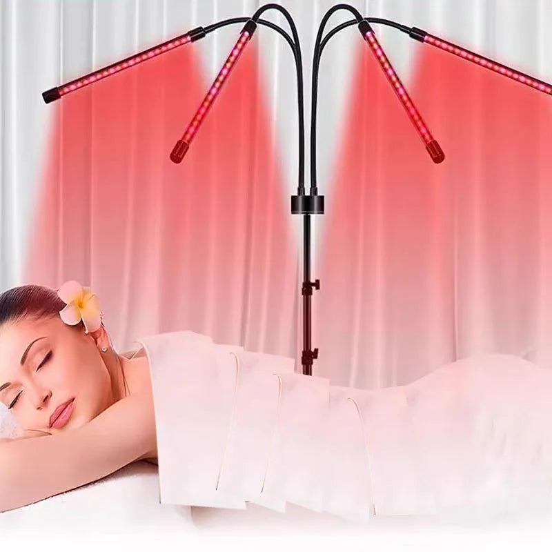 Led Red Light Lamp, Floor-Standing Tripod 660Nm/850Nm, USB with Timer and Dimming Function, Home Exercise Yoga Lamp, Pet Care.