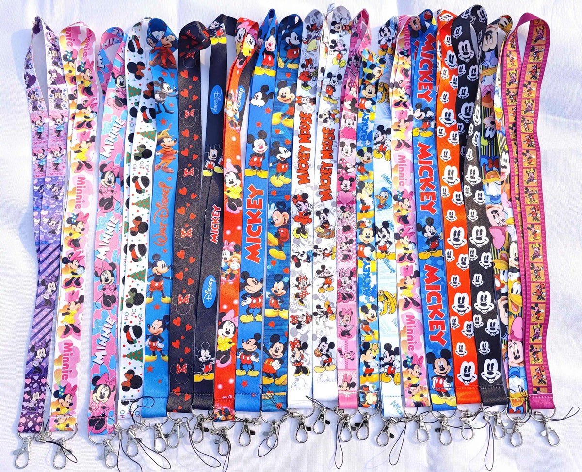 Wholesale Cartoon Anime Mouse Key Lanyard ID Badge Holders Animal Phone Neck Straps with Keyring Phone Accessories
