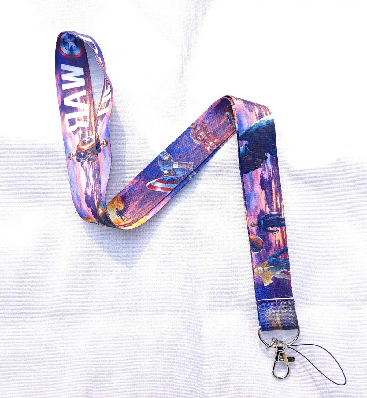 Wholesale Cartoon Hero Movie Characters Key Lanyard ID Badge Holders Animal Phone Neck Straps with Keyring Phone Accessories