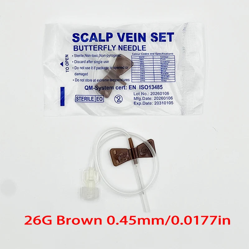 100pcs/lot Disposable Butterfly Infusion Needle Double Wing Infusion Needle Pet Care Room Cat Gog Animal