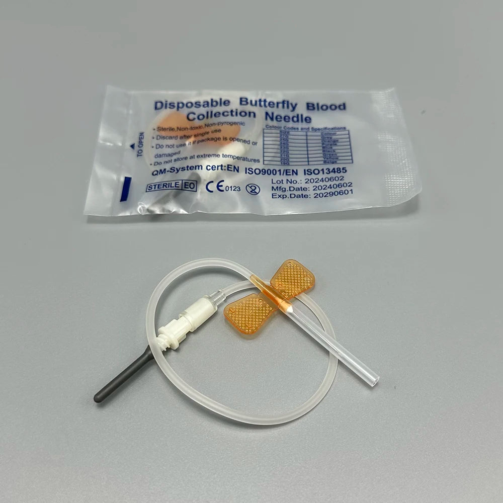 100pcs/lot Disposable Butterfly Blood Collection Needle Double Wing Type Blood Collection Needle Pet Care Room Cat Dogs Animal