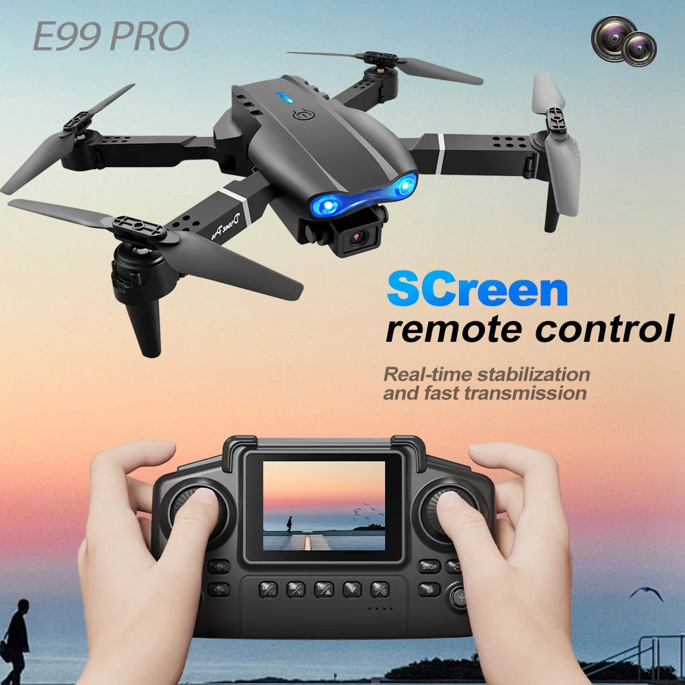 Aerial Drone Dual Lens Switch Gesture Photography Beauty Filter 110° Wide Angle Trajectory Flight APP Control Foldable FPV Drone