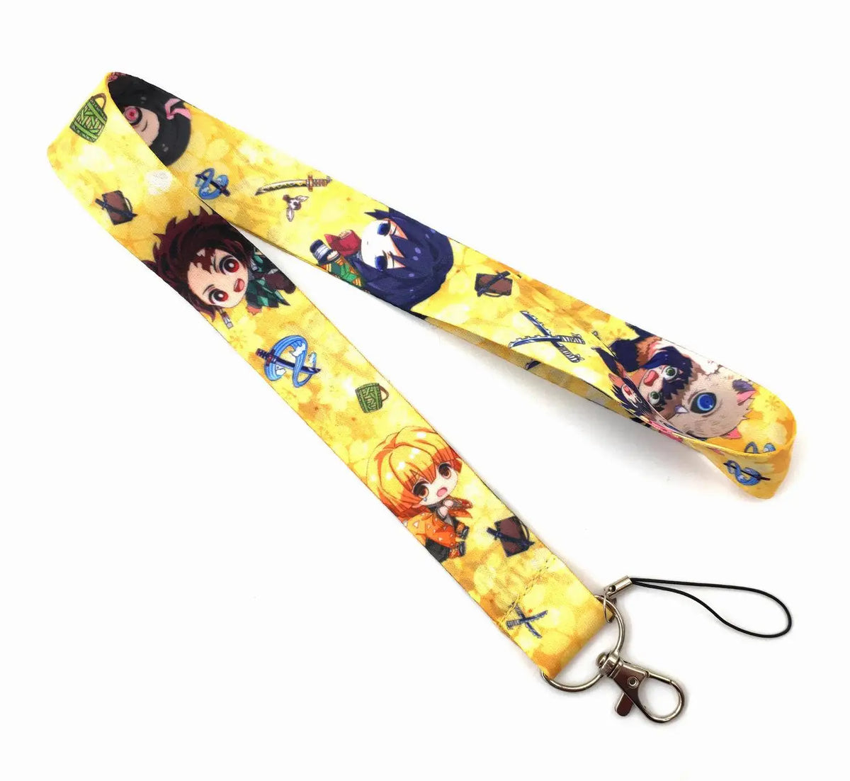 Wholesale Cartoon Demon Slayer Key Lanyard ID Badge Holders Animal Phone Neck Straps with Keyring Phone Accessories H1