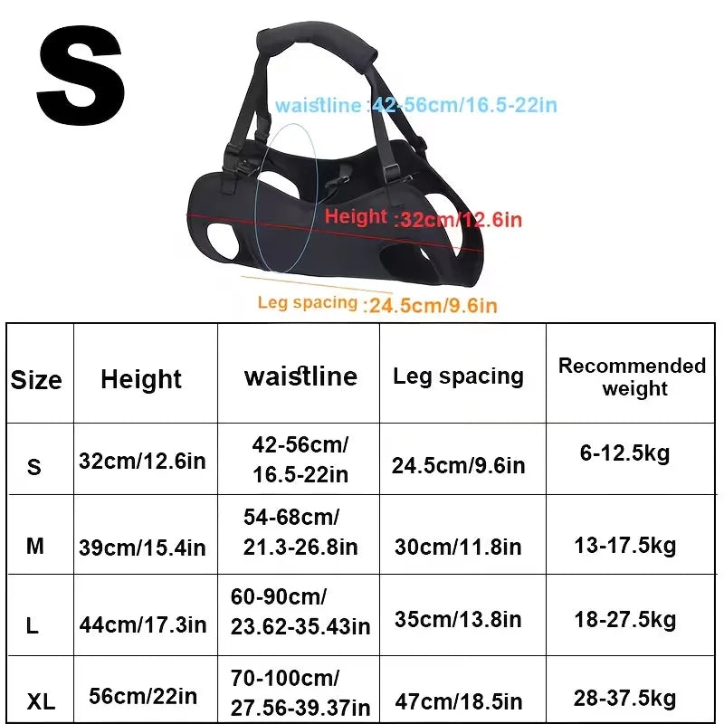 Adjustable Dog Lift Harness Body Support for Injured Elderly And Disabled Dogs Pet Care Supplies with Lifting Straps