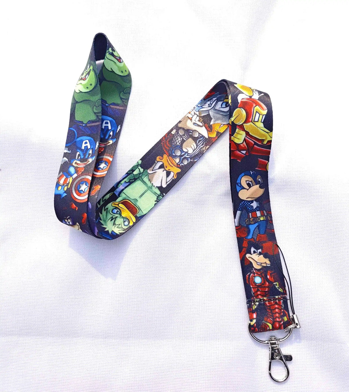 Wholesale Cartoon Hero Movie Characters Key Lanyard ID Badge Holders Animal Phone Neck Straps with Keyring Phone Accessories