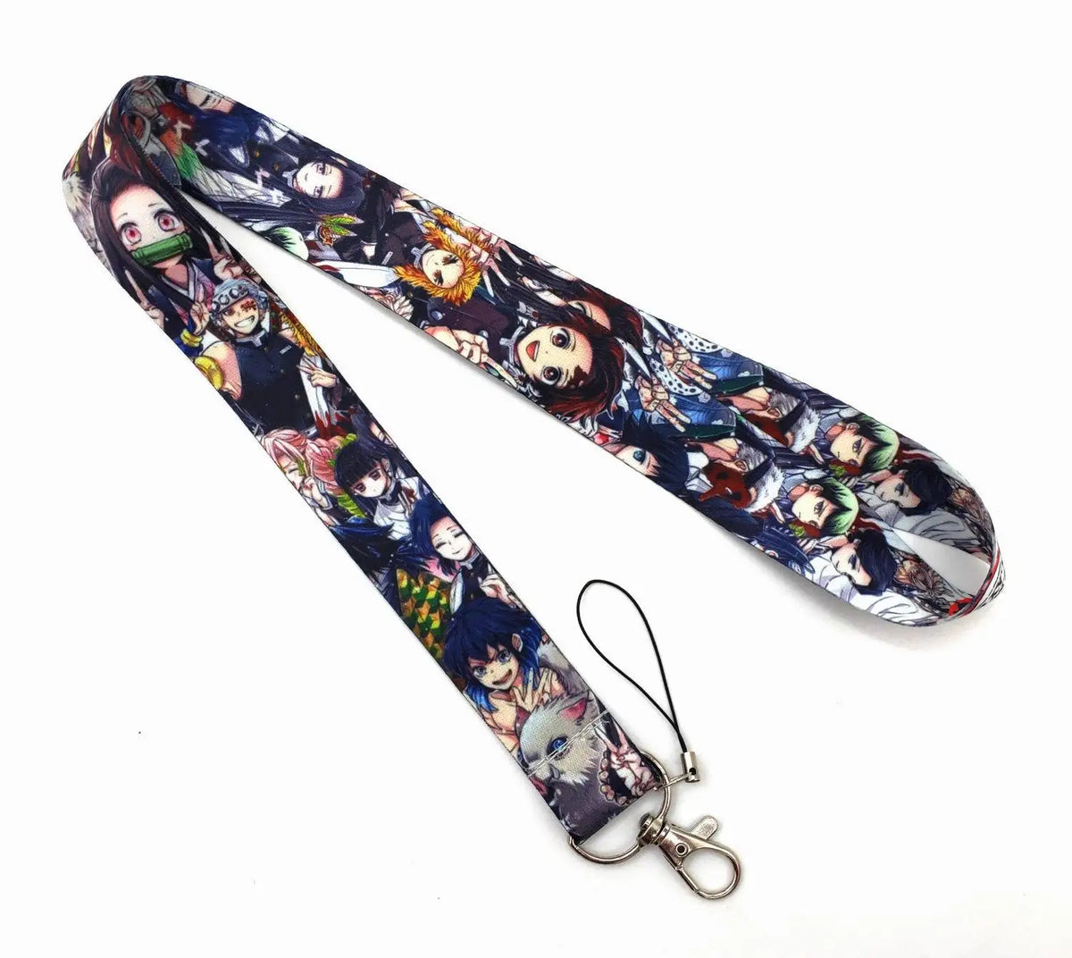 Wholesale Cartoon Demon Slayer Key Lanyard ID Badge Holders Animal Phone Neck Straps with Keyring Phone Accessories H1