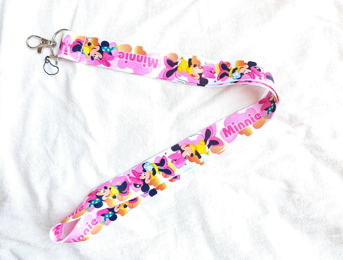 Wholesale Cartoon Anime Mouse Key Lanyard ID Badge Holders Animal Phone Neck Straps with Keyring Phone Accessories