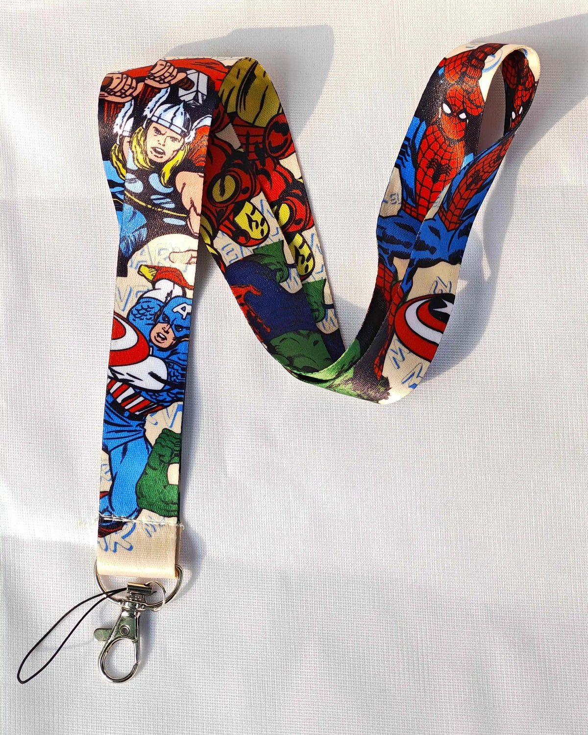 Wholesale Cartoon Hero Movie Characters Key Lanyard ID Badge Holders Animal Phone Neck Straps with Keyring Phone Accessories