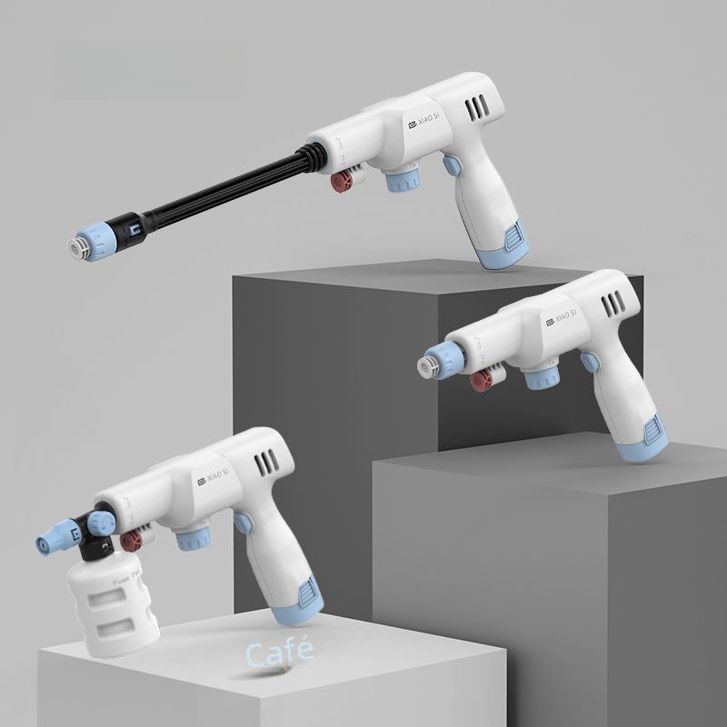 Cordless High Pressure Car Washer spray guns showcased in a modern design on display.