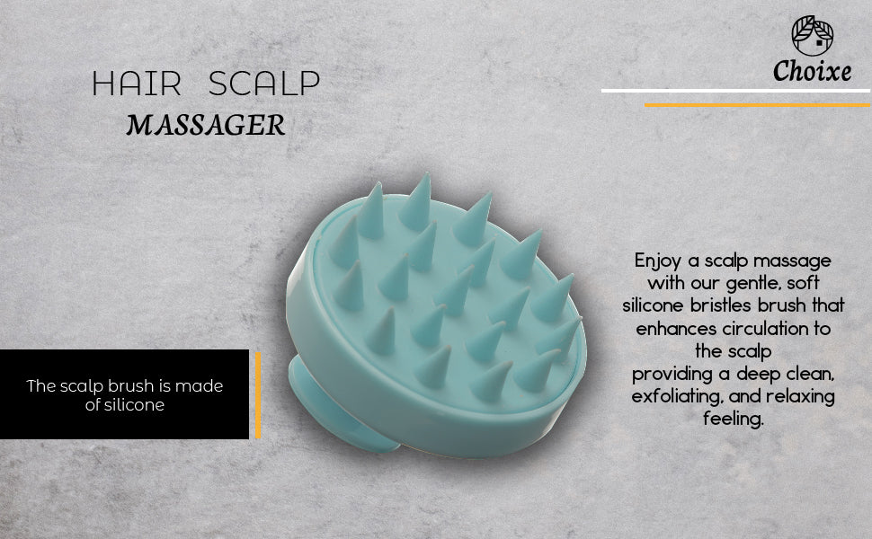 Silicone Scalp Massager Brush for Hair Growth Deep Clean All Types