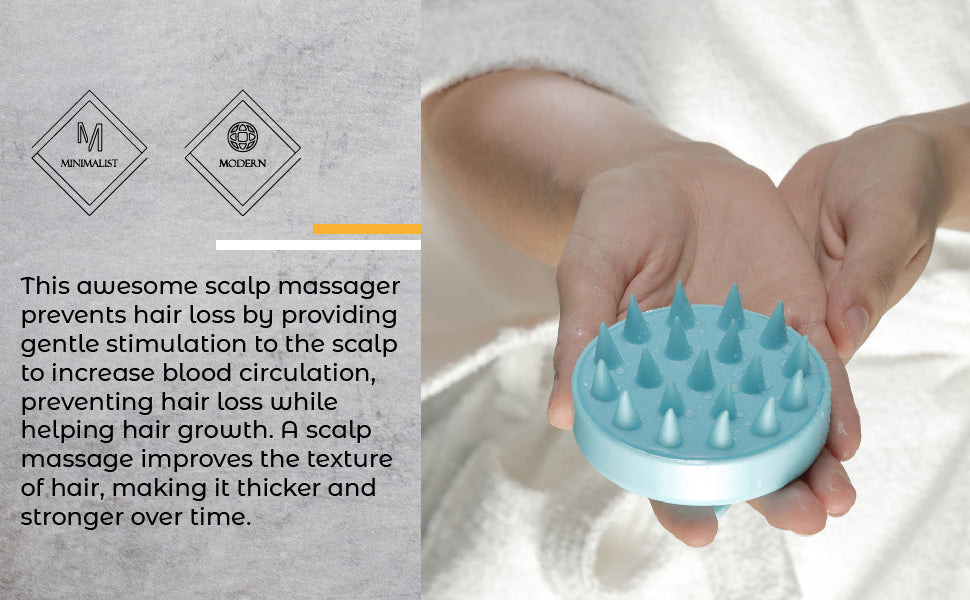 Silicone Scalp Massager Brush for Hair Growth Deep Clean All Types