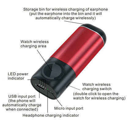 Portable 3 in 1 Wireless Charger and Power Bank Charging Station