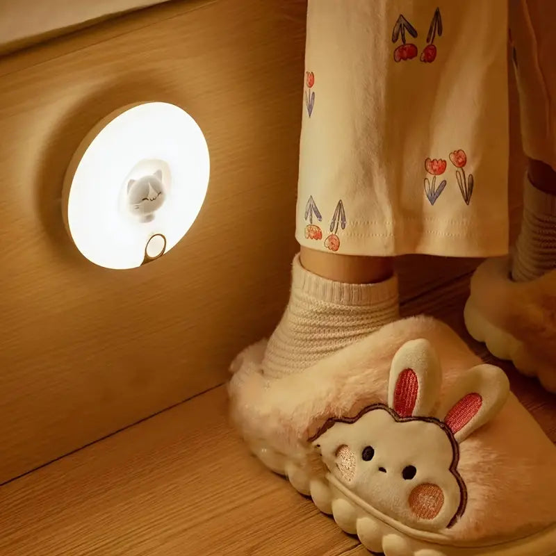 Cute Cat Rechargeable LED Night Light with Motion Sensor
