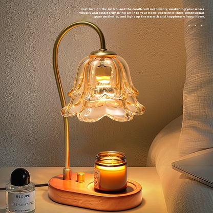 Retro Glass Aromatherapy Candle Warmer Lamp for Home Decor