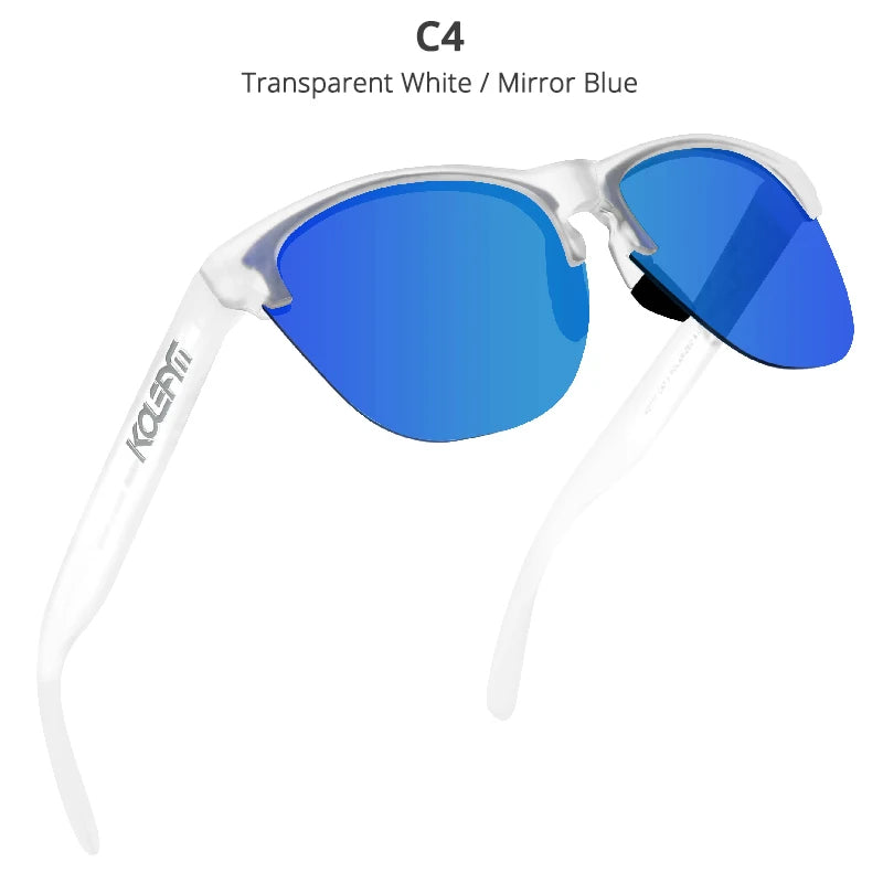 KDEAM Lifestyle Men's Sunglasses Polarized Driving Sun Glasses for Women TR90 Semi-rimless Frame Ultra Light Shades