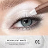 Dual-Ended Metallic Brown Eyeshadow Stick Waterproof Sponge Tip Cream Shimmer Eye Shadow Pencil Quick Application Crayon Makeup