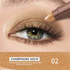 Dual-Ended Metallic Brown Eyeshadow Stick Waterproof Sponge Tip Cream Shimmer Eye Shadow Pencil Quick Application Crayon Makeup