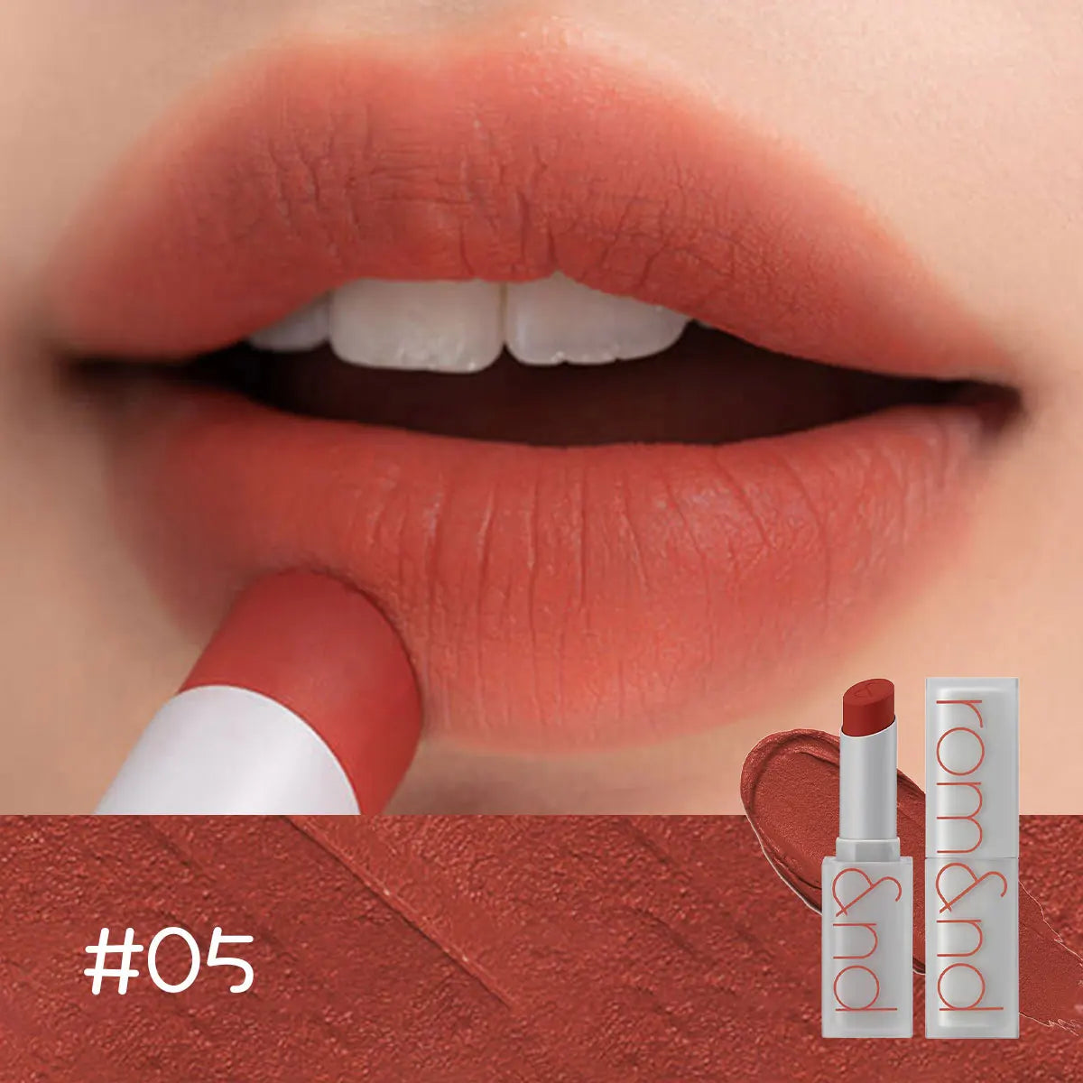 rom&nd ZERO MATTE LIPSTICK, Lightweight Non-Drying, Soft-Focus Matte Finish, Luxury Makeup, Korean Cosmetic, K-Beauty, Makeup